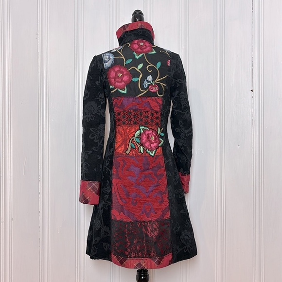 DESIGUAL Patchwork Embroidered Coat – Vibrant & Unique - Picture 3 of 12